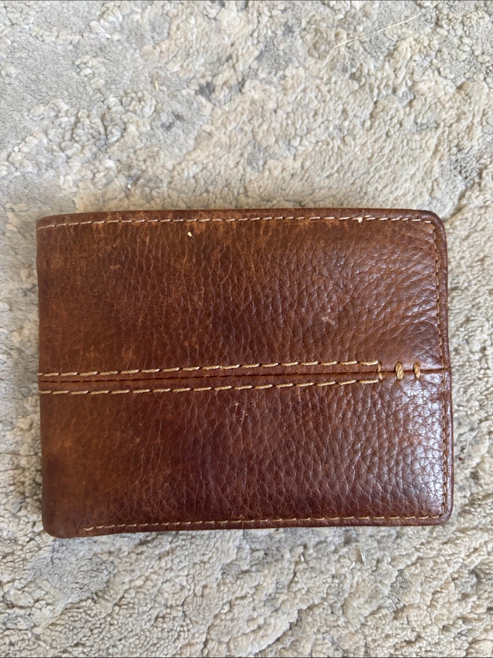 Men's Brown Leather Bi-Fold Wallet - Classic Style